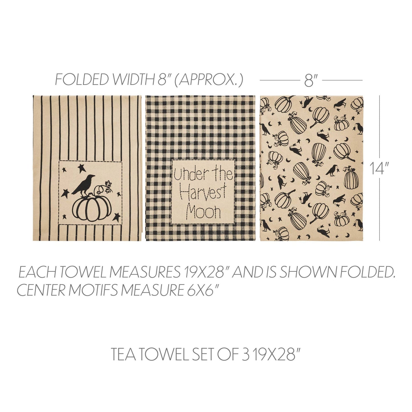 Raven Harvest Tea Towel 19x28